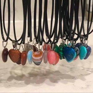 crystal heart necklaces